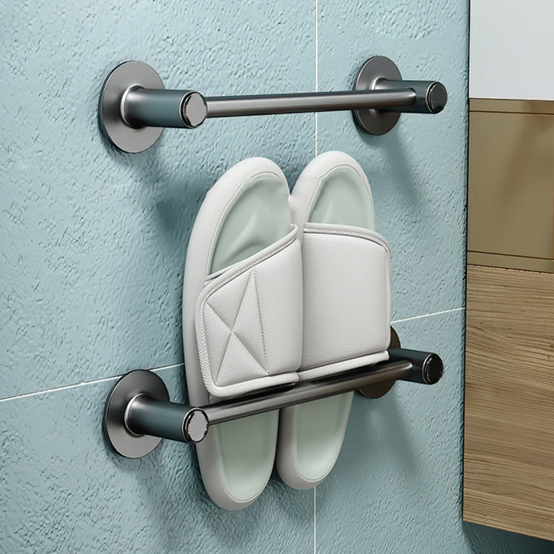 Siopsrl| 2-piece modern bathroom accessories set metal slipper rack/towel bar
