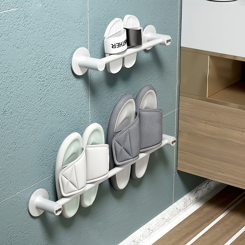 Siopsrl| 2-piece modern bathroom accessories set metal slipper rack/towel bar