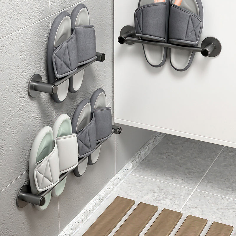 Siopsrl| 2-piece modern bathroom accessories set metal slipper rack/towel bar