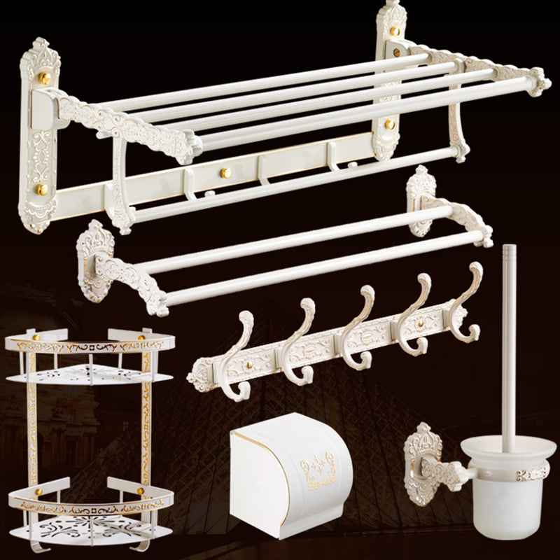 Siopsrl| Traditional Bath Accessories Set White Bathroom Accessories Hardware Set