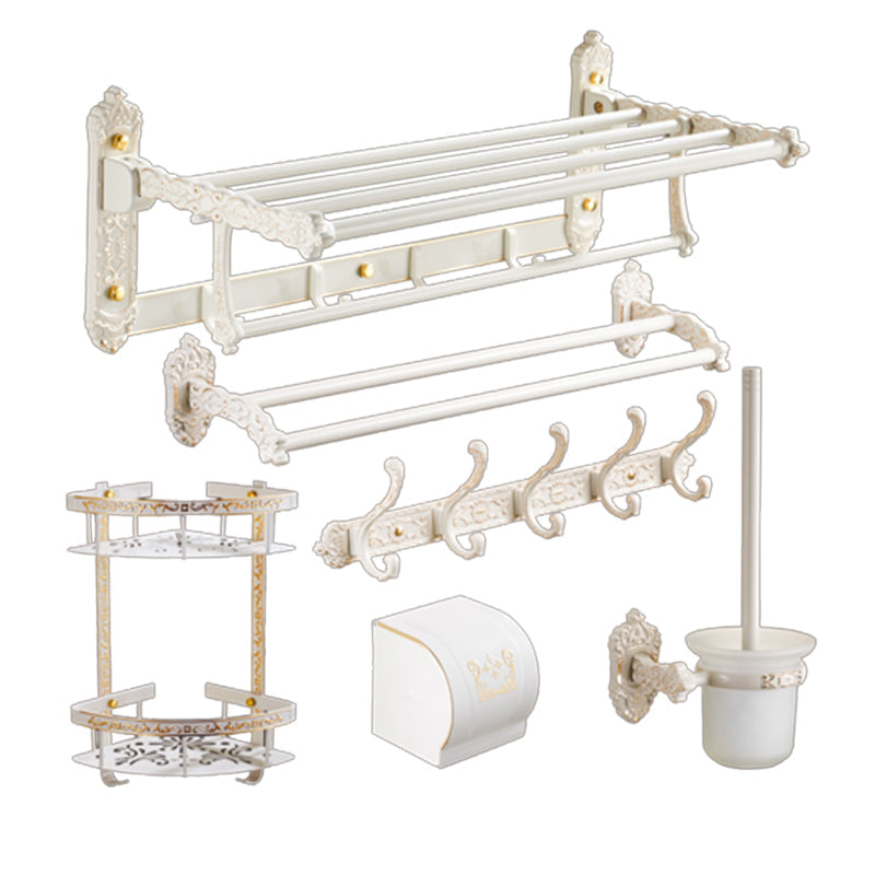 Siopsrl| Traditional Bath Accessories Set White Bathroom Accessories Hardware Set