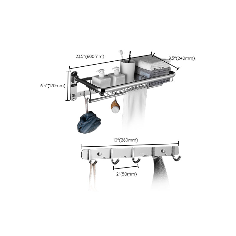 Siopsrl| Modern Bathroom Accessories Set Silver Bathroom Accessories Hardware Set