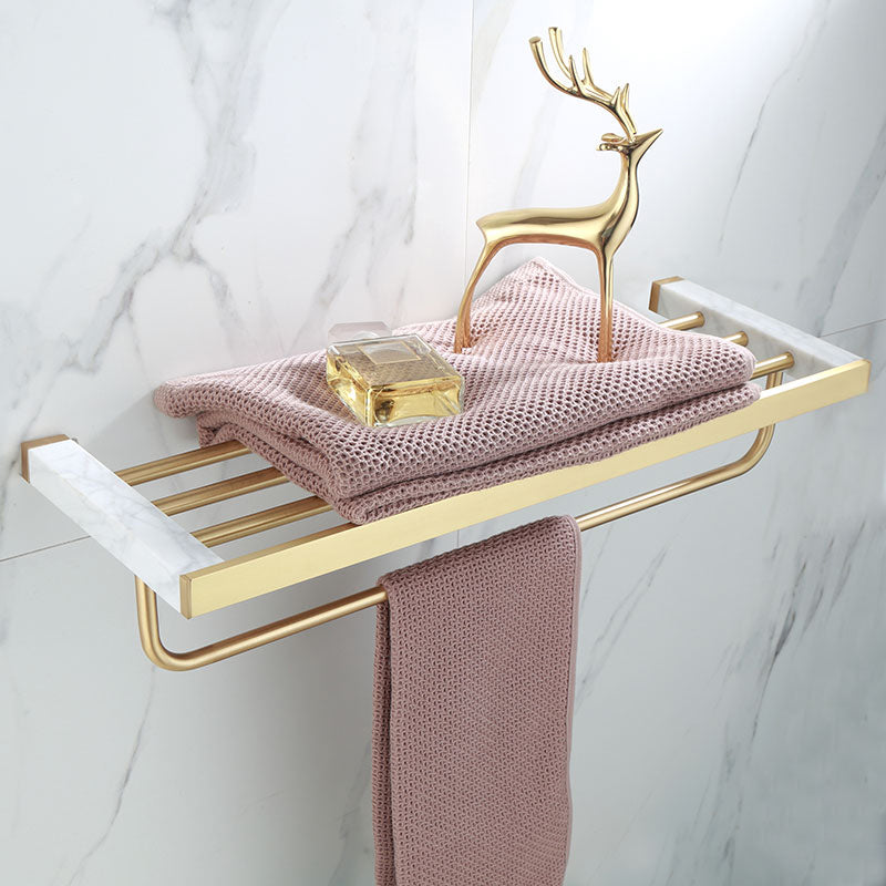 Siopsrl| Polished Brass Bathroom Accessory Set Marble Bathroom Hardware