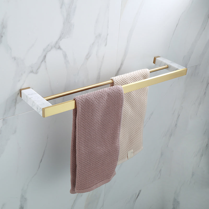 Siopsrl| Polished Brass Bathroom Accessory Set Marble Bathroom Hardware