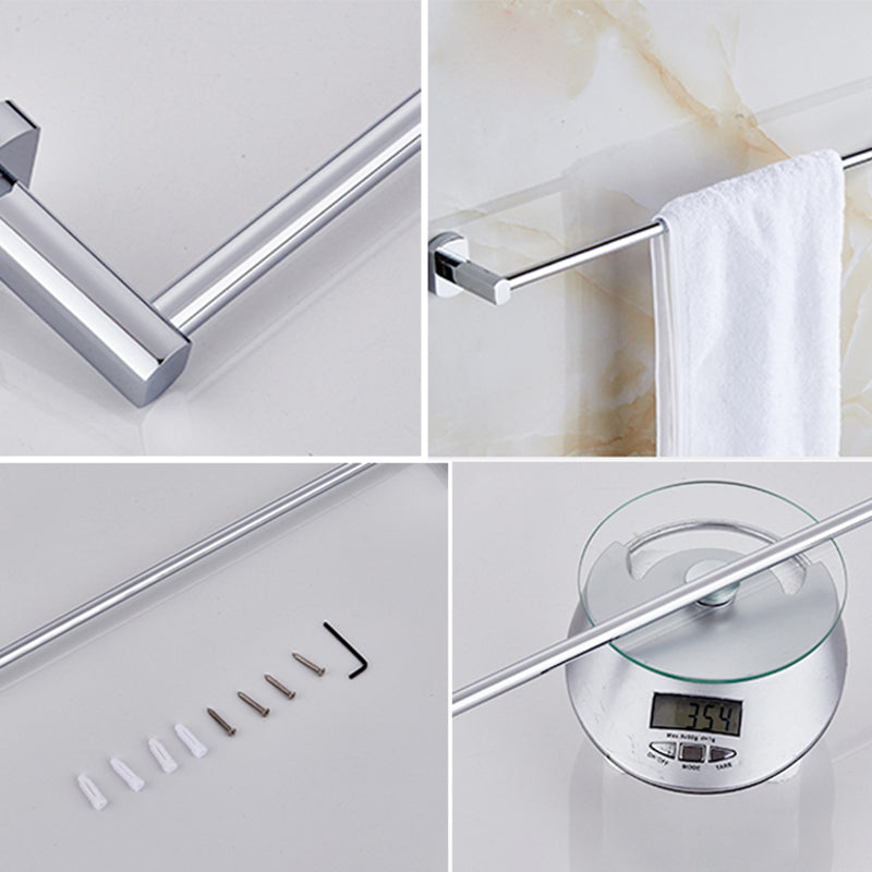 Siopsrl| Contemporary Bathroom Accessories Hardware Set in Silver Metal