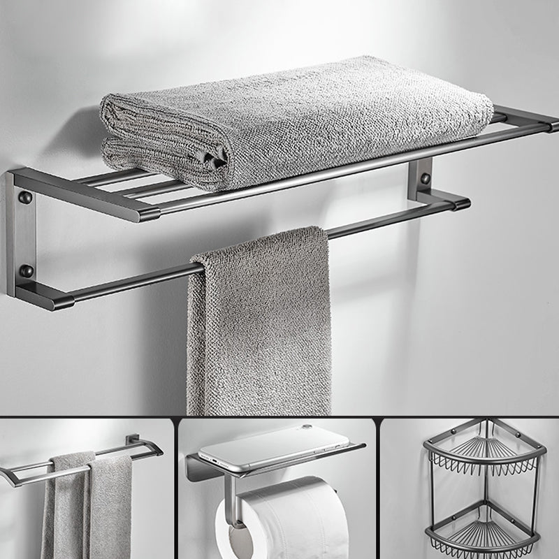 Siopsrl| Matte Gray Bathroom Set Metal Bathroom Accessories Hardware Set