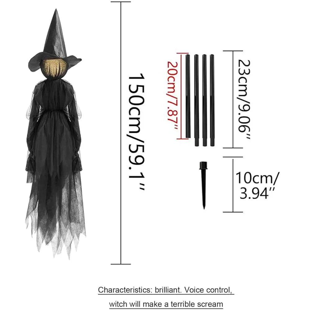 Siopsrl| Glowing Hand-Holding Halloween Witch Decor