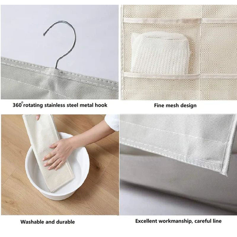 Siopsrl| Dual Sided Wall Shelf Wardrobe Storage Bags