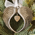Christmas Tree Memorial Ornaments Angel Wings Bell Pendant Hanging Decoration | Siopsrl