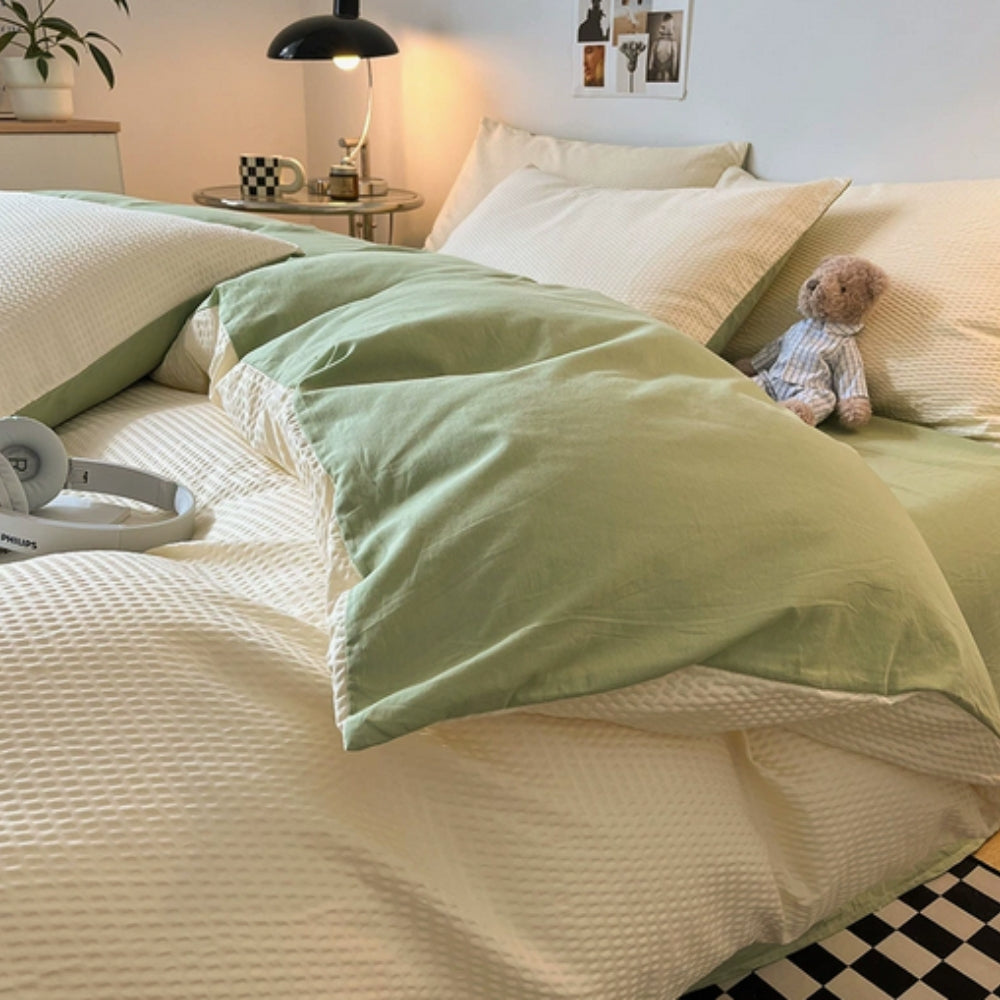 Siopsrl| Beaumont Ultra-Soft Waffle Duvet Set | 3pcs Set