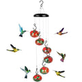ChimeFeeder handcrafted glass hummingbird feeder with wind chime siopsrl
