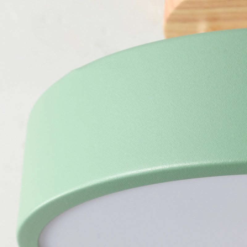 Siopsrl| Modern Wood LED Ceiling Light with Dimmable Function