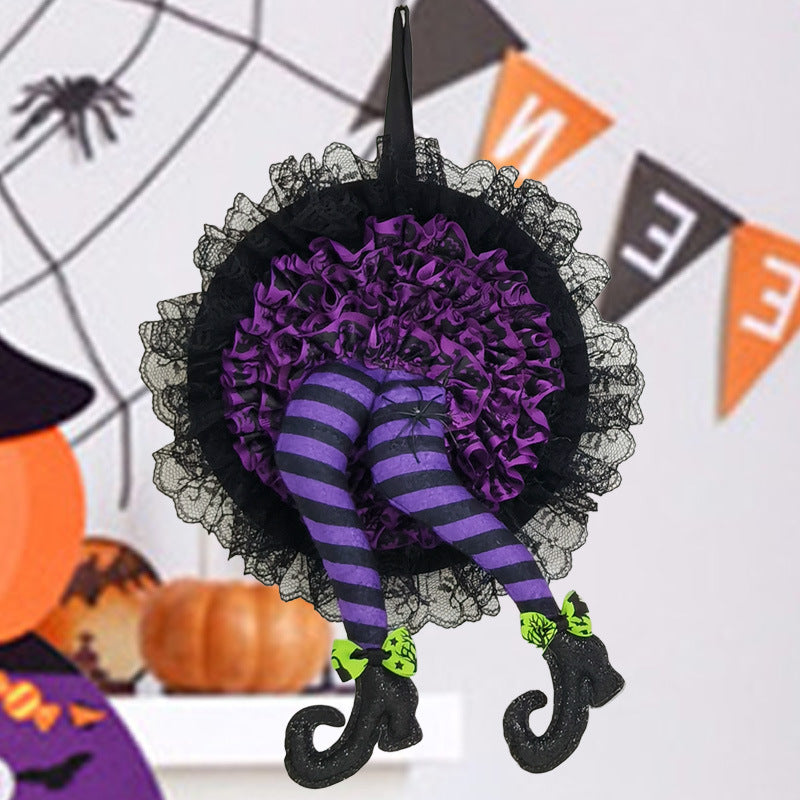 Siopsrl| Halloween Witch Long Leg Wreath