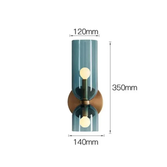 Siopsrl| Modern Double Glass Wall Light Fixture