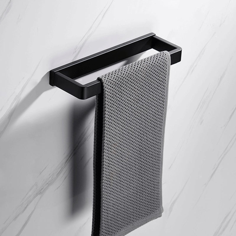 Siopsrl| Matte Black 5-piece modern bathroom accessory as individual piece or as set with towel bar