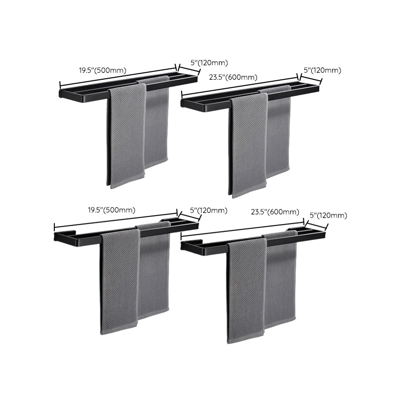 Siopsrl| Matte Black 5-piece modern bathroom accessory as individual piece or as set with towel bar