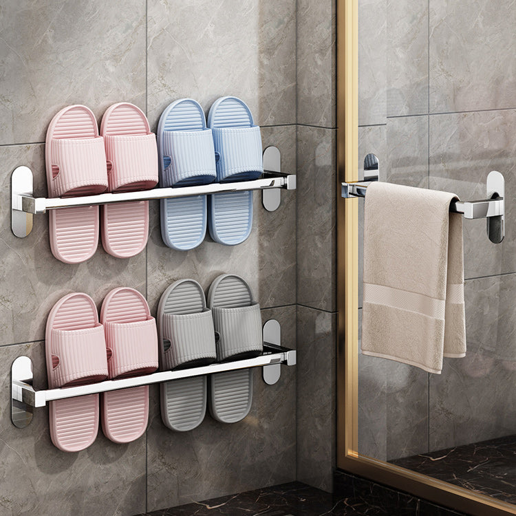 Siopsrl| 2-Piece Stainless Steel Slip Resistant Modern Chrome Bathroom Hardware Set