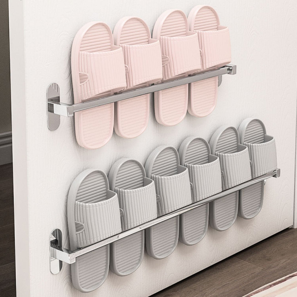 Siopsrl| 2-Piece Stainless Steel Slip Resistant Modern Chrome Bathroom Hardware Set