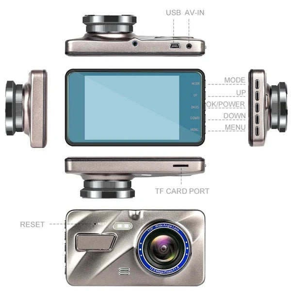 siopsrl |  Front And Rear Dash Cam Dashboard Camera For Car With Night Vision
