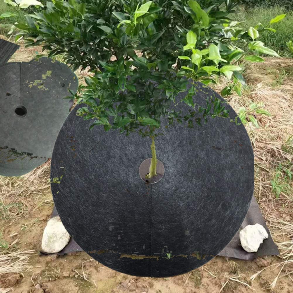 Siopsrl| Weed fleece tree disk – Breathable root protection mat for garden and plants