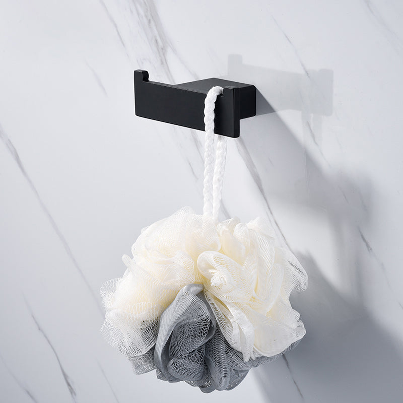 Siopsrl| 5-piece Modernism Bathroom Accessory Set in Matte Black Stainless Steel