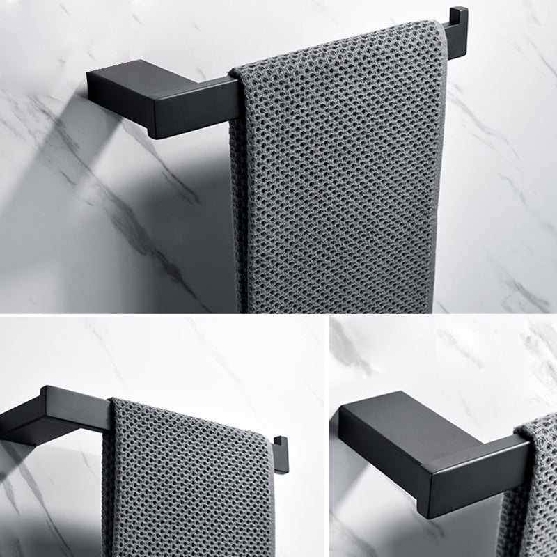 Siopsrl| 5-piece Modernism Bathroom Accessory Set in Matte Black Stainless Steel