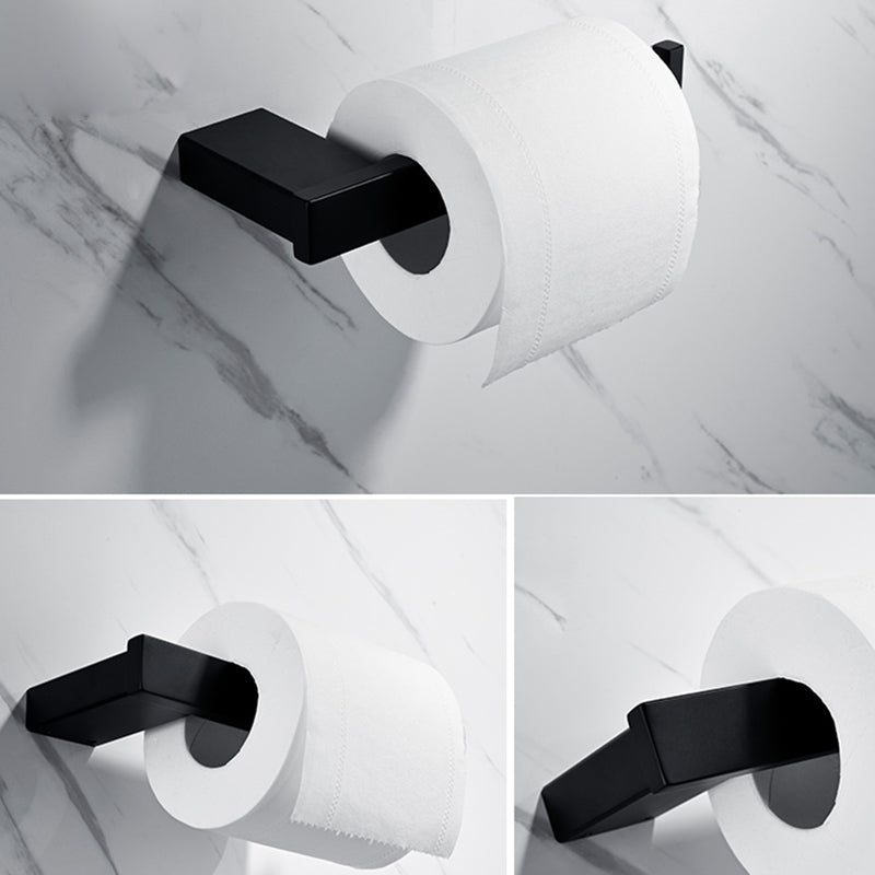 Siopsrl| 5-piece Modernism Bathroom Accessory Set in Matte Black Stainless Steel