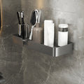 Siopsrl| 3-piece modern bathroom hardware set aluminum bathroom shelf in gray