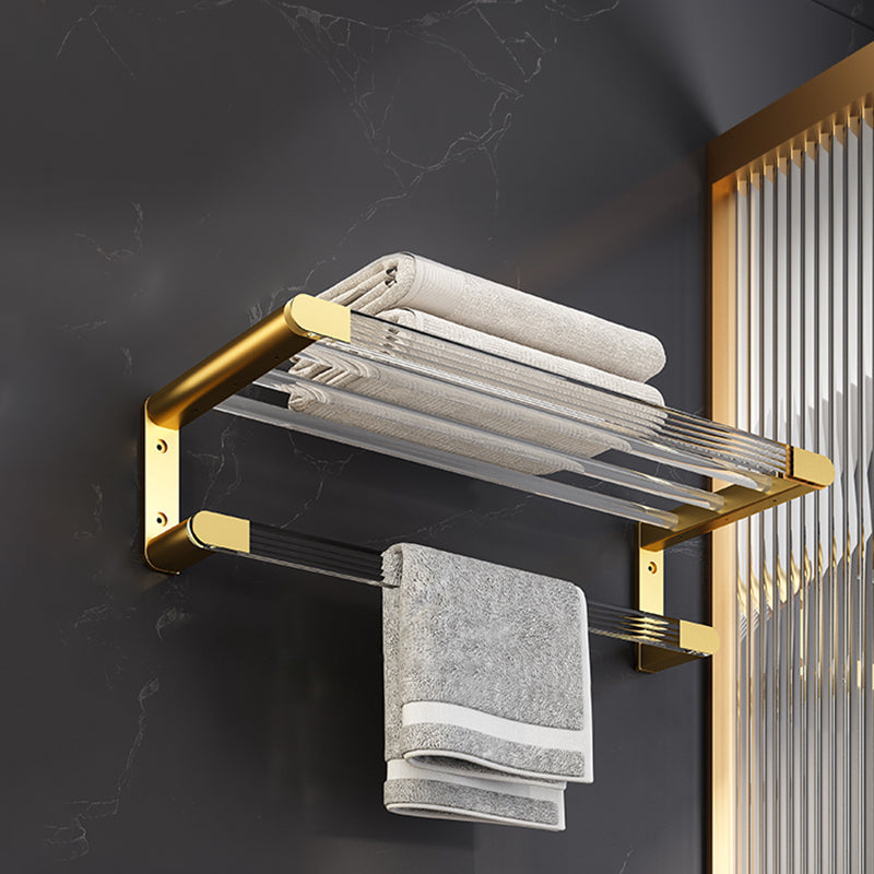Siopsrl| 6-piece bathroom accessory set made of gold-colored metal bathroom hardware set