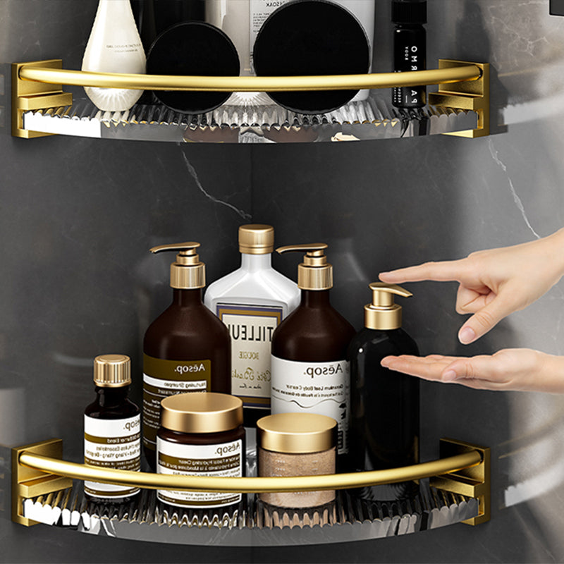 Siopsrl| 6-piece bathroom accessory set made of gold-colored metal bathroom hardware set