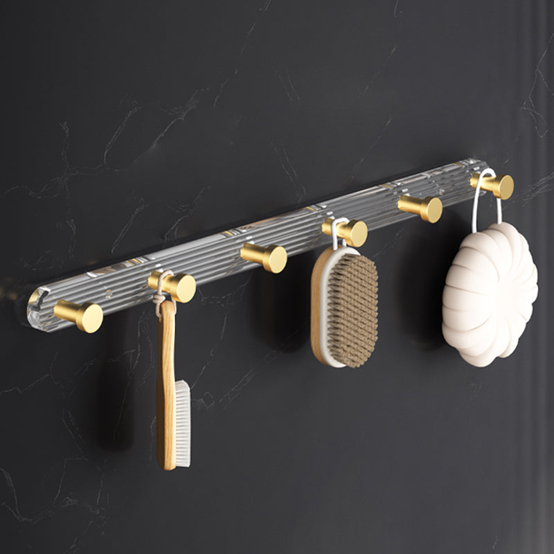 Siopsrl| 6-piece bathroom accessory set made of gold-colored metal bathroom hardware set