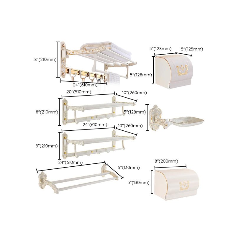 Siopsrl| Traditional Metal Bathroom Accessory Hardware Set with Paper Holder