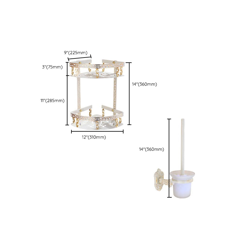 Siopsrl| Traditional Metal Bathroom Accessory Hardware Set with Paper Holder