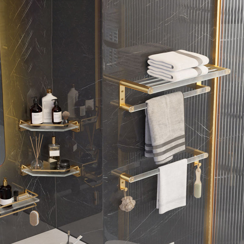 Siopsrl| 6-piece Bathroom Set Aluminium and Acrylic Bathroom Accessories Hardware Set