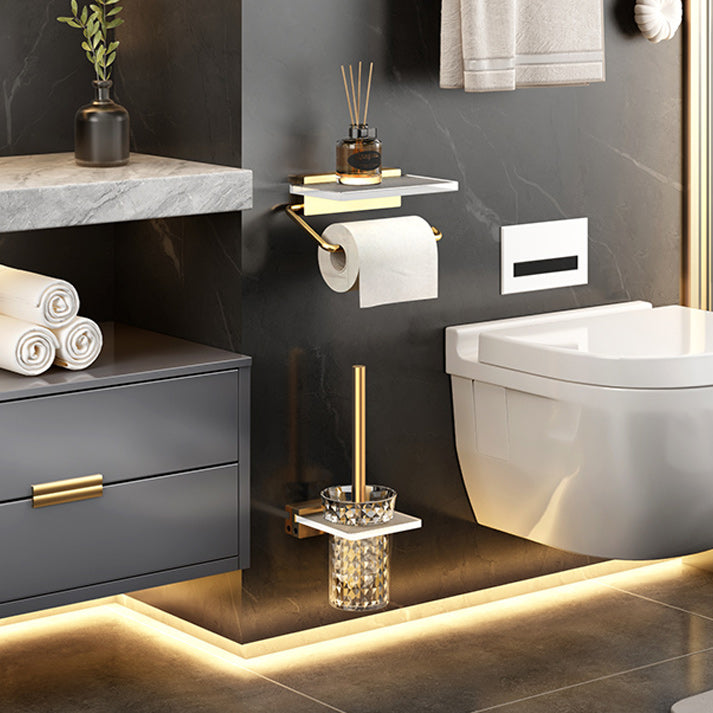 Siopsrl| Plastic Modern Bathroom Accessories Hardware Set with Bathroom Shelf