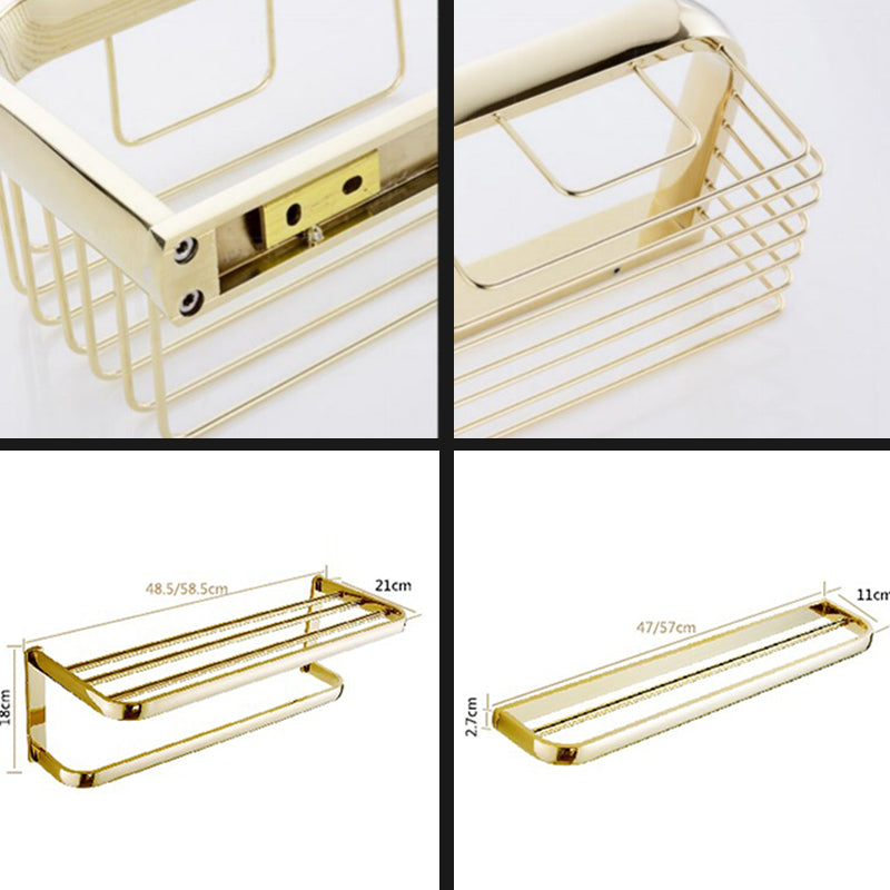 Siopsrl| Chrome/Gold Bathroom Accessories Set Modern Metal Bathroom Hardware Set