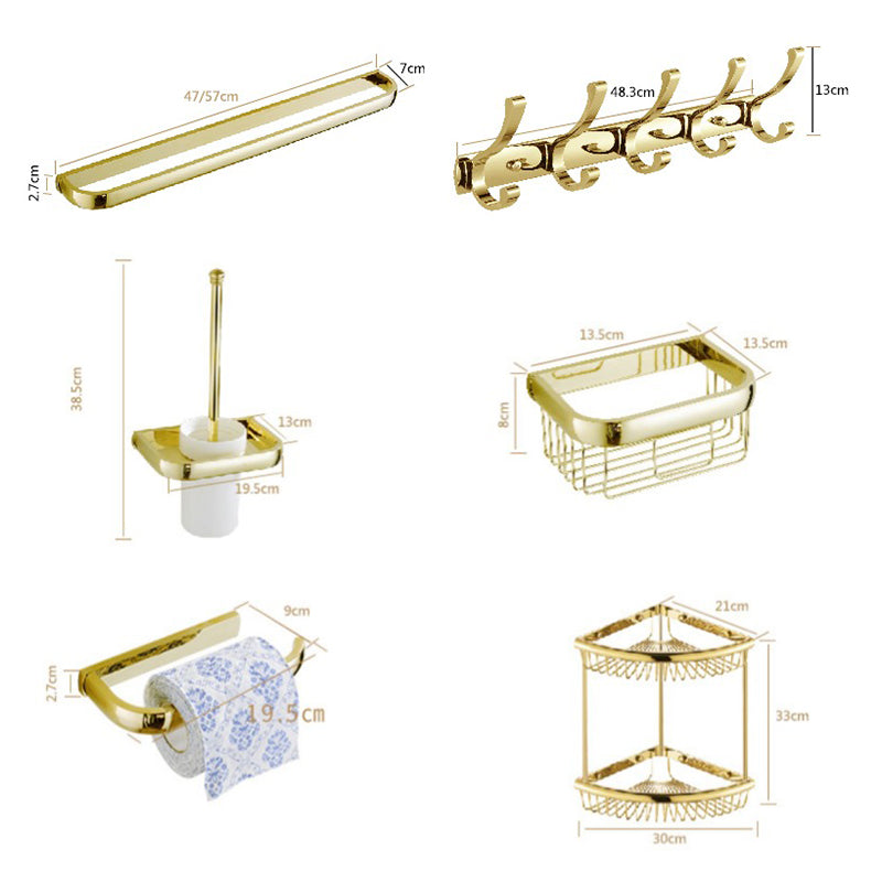 Siopsrl| Chrome/Gold Bathroom Accessories Set Modern Metal Bathroom Hardware Set