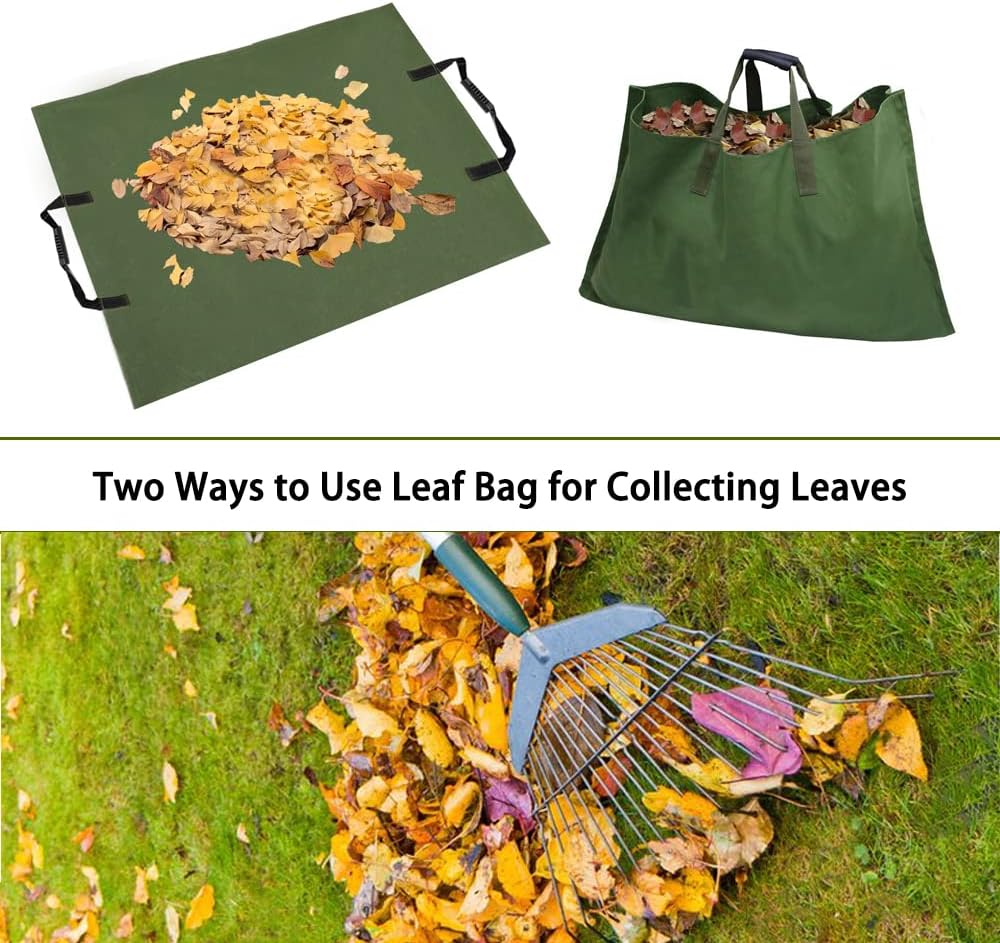 Siopsrl| Foldable Garden Waste Bag – Sturdy Collection Bag for Leaves and Garden Waste