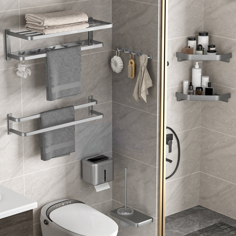 Siopsrl| Modern Gray Bathroom Accessory Kit Paper Holder Bath Shelf Bathroom Hardware Set