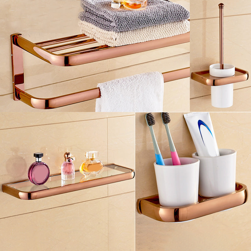 Siopsrl| 6-piece Bathroom Accessory Set Vintage Brass Bath Hardware Set