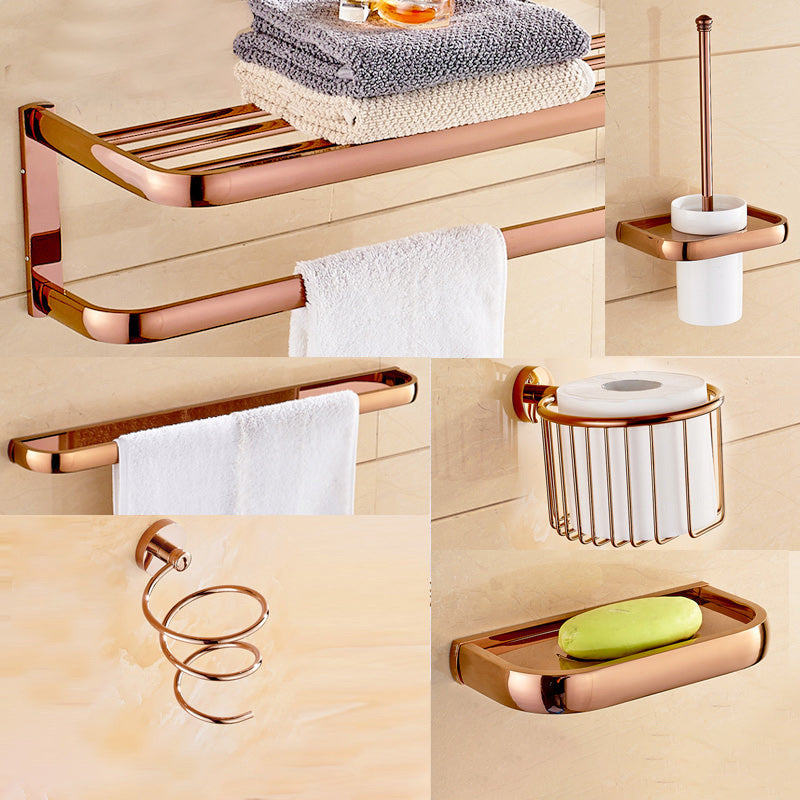 Siopsrl| 6-piece Bathroom Accessory Set Vintage Brass Bath Hardware Set
