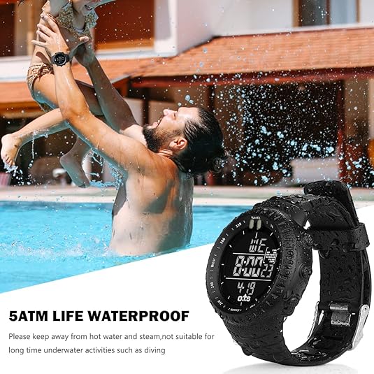siopsrl | Henry Waterproof Men’s Digital Sports Watch – Shockproof, Tactical & LED Backlit Outdoor Timepiece