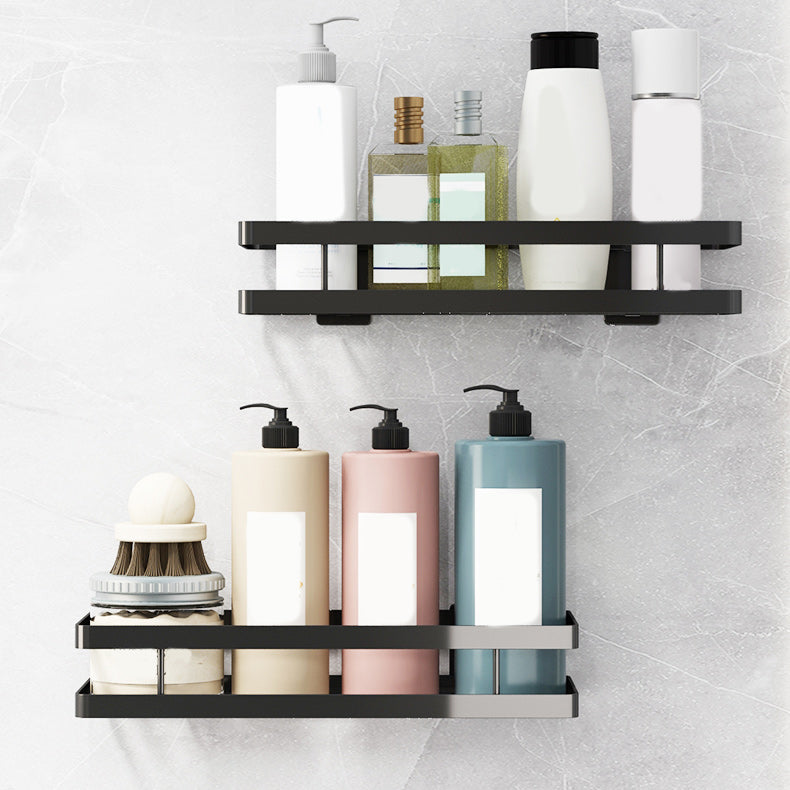 Siopsrl| 2-piece bathroom shelf made of matte black metal bathroom hardware set