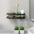 Siopsrl| 2-piece bathroom shelf made of matte black metal bathroom hardware set