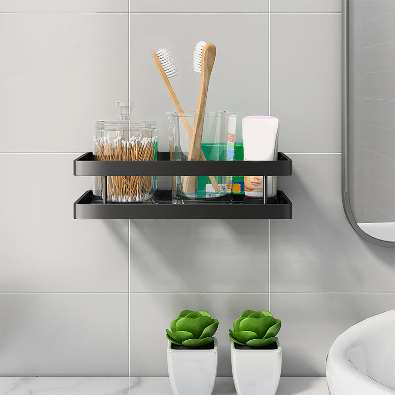 Siopsrl| 2-piece bathroom shelf made of matte black metal bathroom hardware set
