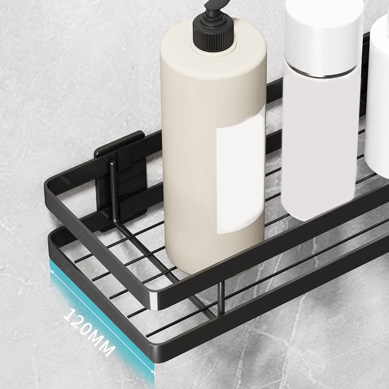 Siopsrl| 2-piece bathroom shelf made of matte black metal bathroom hardware set