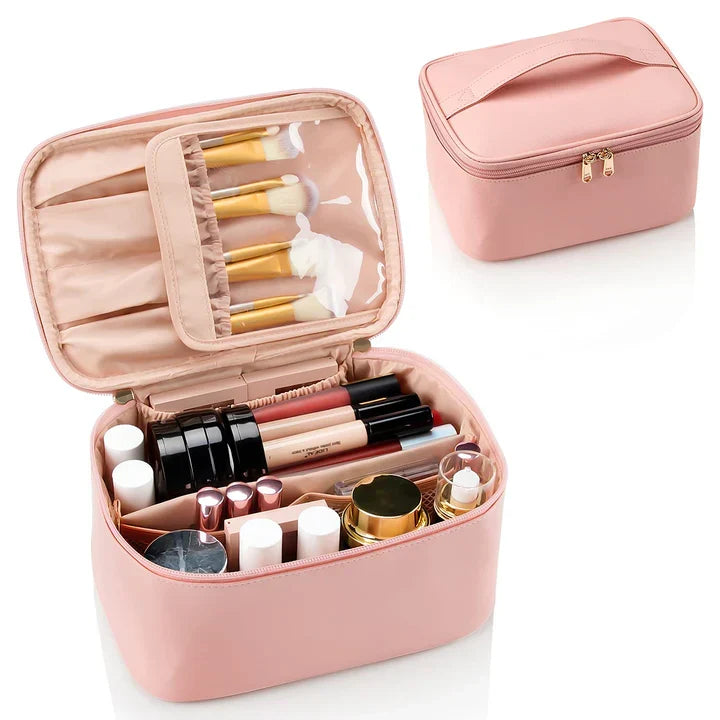 Siopsrl| Practical Make-up Organizer for Traveling | With Compartments and Dividers