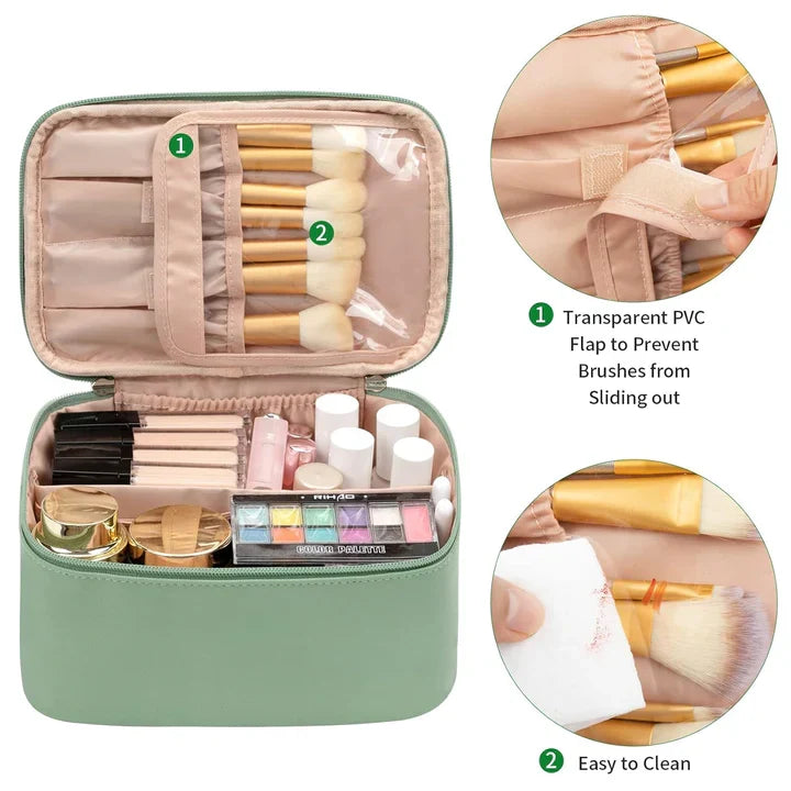 Siopsrl| Practical Make-up Organizer for Traveling | With Compartments and Dividers