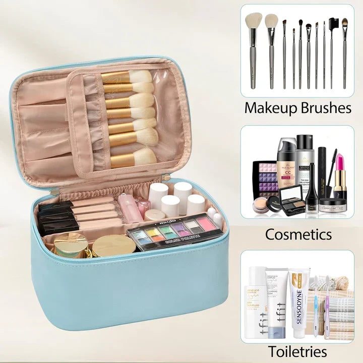 Siopsrl| Practical Make-up Organizer for Traveling | With Compartments and Dividers