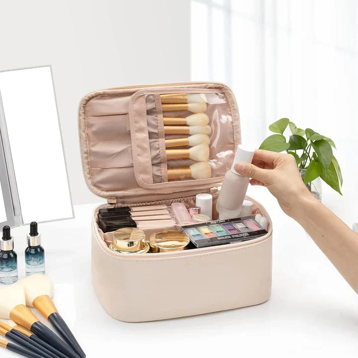 Siopsrl| Practical Make-up Organizer for Traveling | With Compartments and Dividers